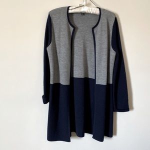Talbots long cardigan blue and gray. Petite medium.